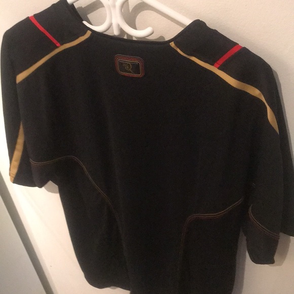 Extremely Rare Ronaldinho Nike Dry Fit Soccer Barcelona FC Black and Gold w/red - Picture 7 of 7
